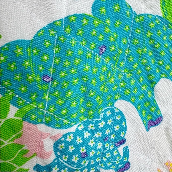 Vintage 70’s Baby Blanket Mommy Babies Elephants Giraffes Pastel Colors Jungle - Picture 6 of 8